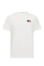 Moncler Embroidered Tricolor Logo Cotton T-Shirt – Bild 3