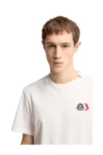 Moncler Embroidered Tricolor Logo Cotton T-Shirt – Bild 6