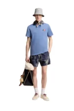 Moncler Embroidered Tricolor Logo Cotton T-Shirt