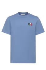 Moncler Embroidered Tricolor Logo Cotton T-Shirt – Bild 3
