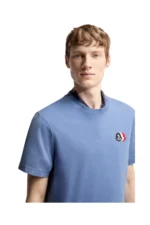 Moncler Embroidered Tricolor Logo Cotton T-Shirt – Bild 6