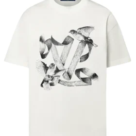 Louis Vuitton LV Birds Printed Cotton T Shirt White