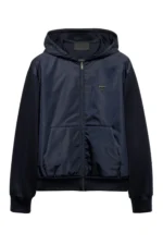 Prada Technical cotton and Re-Nylon hoodie