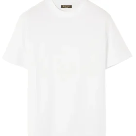 Loro Piana Men's white cotton t-shirt