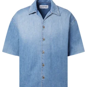 Loewe Anagram Denim Bowling Shirt