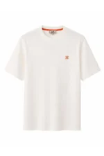 Hermes White Signature Cotton T-Shirt