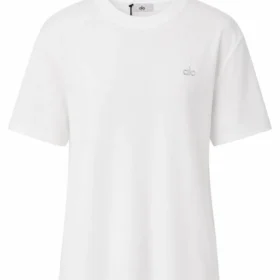 Alo White Essential Cotton T-Shirt