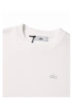 Alo White Essential Cotton T-Shirt - Image 3
