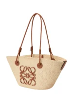 Loewe Small Anagram basket bag in iraca palm and calfskin - Image 4