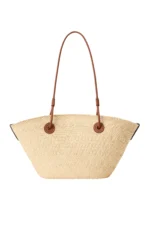 Loewe Small Anagram basket bag in iraca palm and calfskin - Image 5
