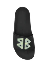 Balenciaga BB Logo Pool Slide Sandals - Image 4
