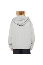 Graues Miu Miu Sweatshirt mit Kapuze und Reißverschluss – Rueckansicht