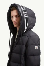 Moncler Cardere Hooded Short Down Jacket Black