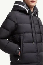 Moncler Cardere Hooded Short Down Jacket Black