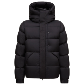 Moncler Madeira Hooded Short Down Jacket Black