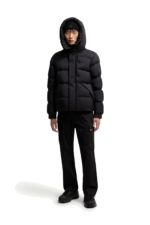 Moncler Madeira Hooded Short Down Jacket Black