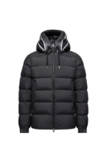 Moncler Cardere Hooded Short Down Jacket Black