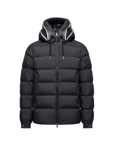 Moncler Cardere Hooded Short Down Jacket Black
