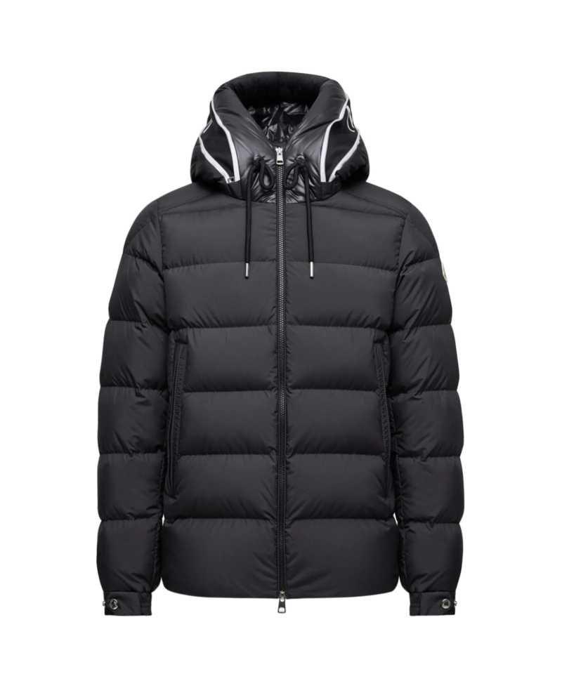 Moncler Cardere Hooded Short Down Jacket Black