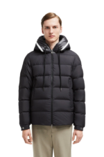 Moncler Cardere Hooded Short Down Jacket Black