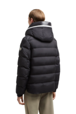 Moncler Cardere Hooded Short Down Jacket Black