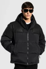 Schwarzer Louis Vuitton Placed Monogram Ecodown Blouson – Detailansicht