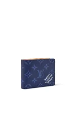 Louis Vuitton Slender Wallet Monogram Heritage Ocean Blue