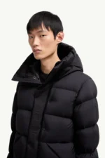 Moncler Madeira Hooded Short Down Jacket Black